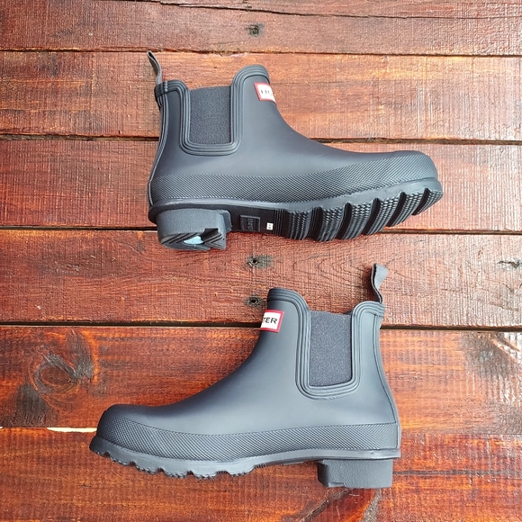 Hunter Women Hunter Original Chelsea Women\'s Rain Rubber Boots In Navy NIB Size 6